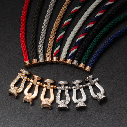 [Renovia Jewelry]FORCE LARGE HORSESHOE FULL DIAMOND BRACELET SILVER