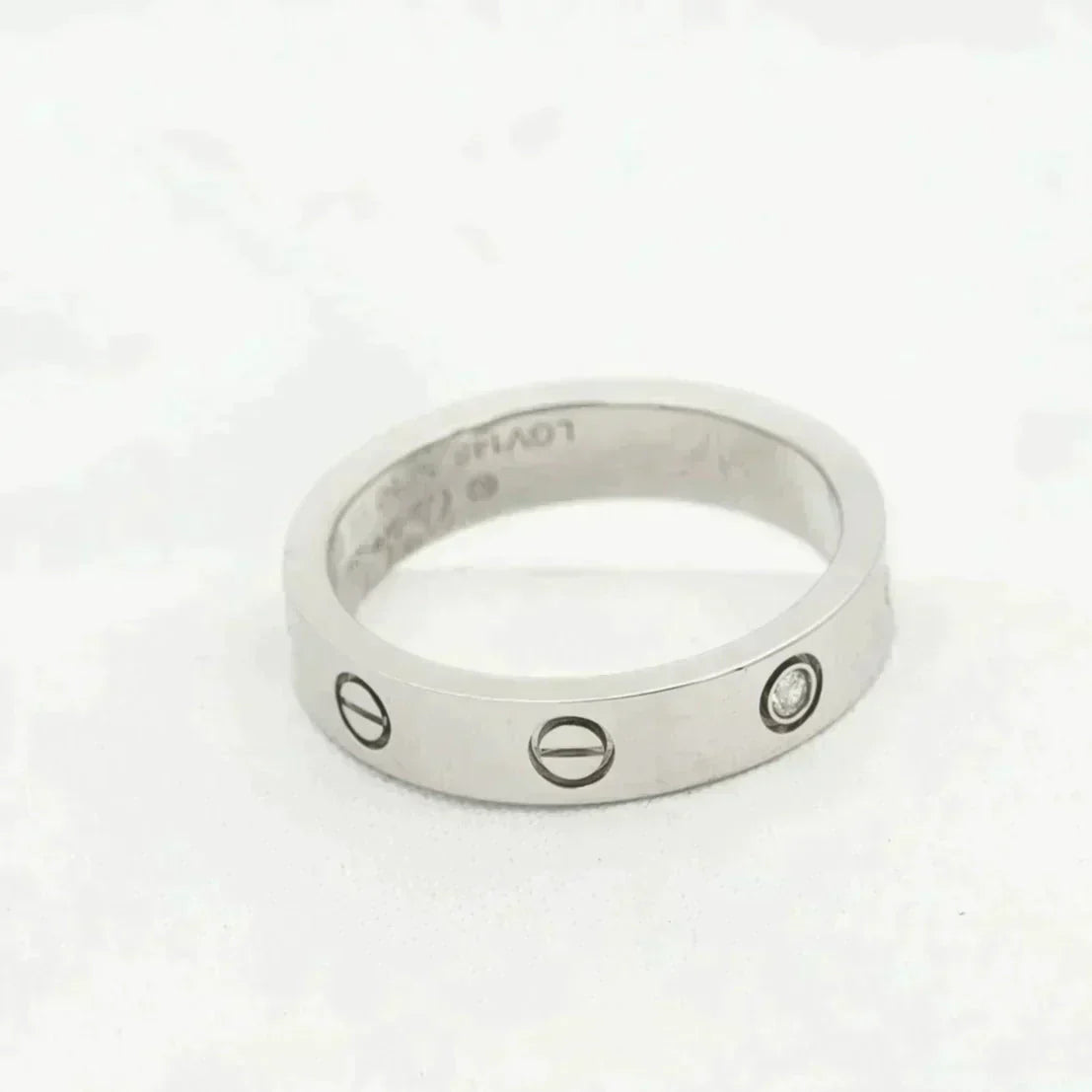 [Renovia Jewelry]LOVE RING 4MM 1 DIAMOND SILVER