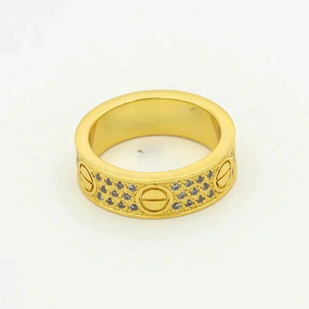 [Renovia Jewelry]LOVE RING 5.5MM DIAMONDS PAVED