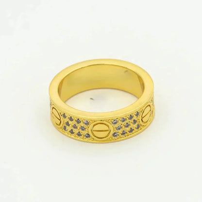 [Renovia Jewelry]LOVE RING 5.5MM DIAMONDS PAVED