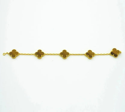 [Renovia Jewelry] CLOVER 5 MOTIFS TIGER EYE BRACELET COLLECTION