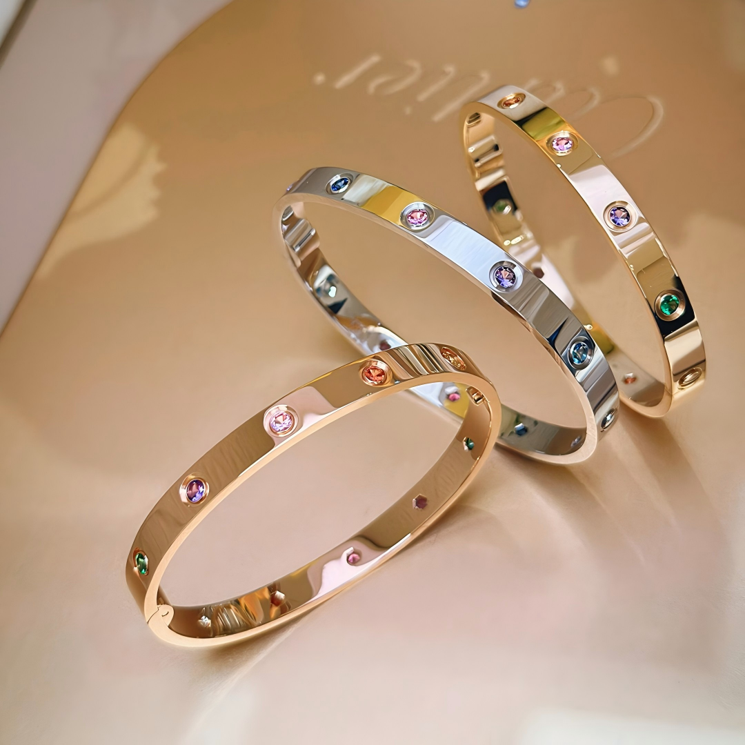 [Renovia Jewelry]2026 RAINBOW LOVE BRACELET 6.1MM  10 DIAMONDS