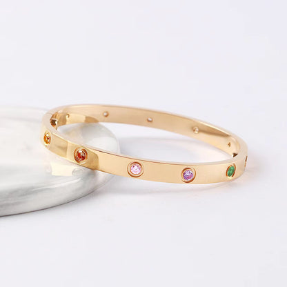 [Renovia Jewelry]2026 RAINBOW LOVE BRACELET 6.1MM  10 DIAMONDS