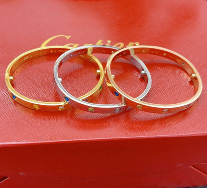 [Renovia Jewelry]2026 RAINBOW LOVE BRACELET 6.1MM  10 DIAMONDS