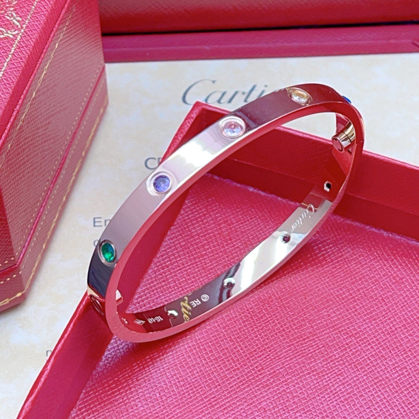 [Renovia Jewelry]2026 RAINBOW LOVE BRACELET 6.1MM  10 DIAMONDS