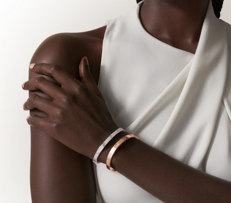 [Renovia Jewelry]NEW-LOVE-4.8MM-Width Diamond-Studded Bracelet