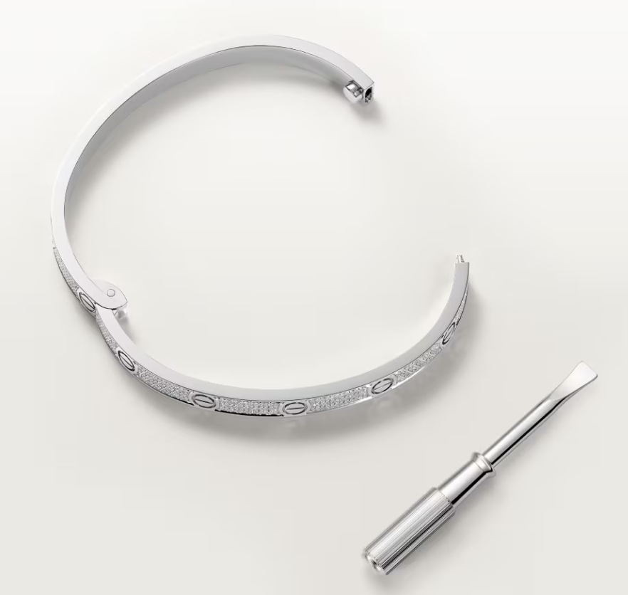 [Renovia Jewelry]NEW-LOVE-4.8MM-Width Diamond-Studded Bracelet