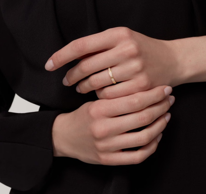 [Renovia Jewelry]LOVE RING 2.6mm-wide full-diamond ring Gold