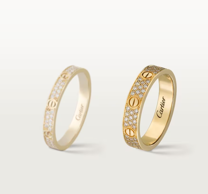 [Renovia Jewelry]LOVE RING 4mm-wide full-diamond ring GOLD