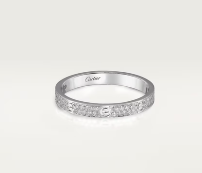 [Renovia Jewelry]LOVE RING 2.6mm-wide full-diamond ring silver