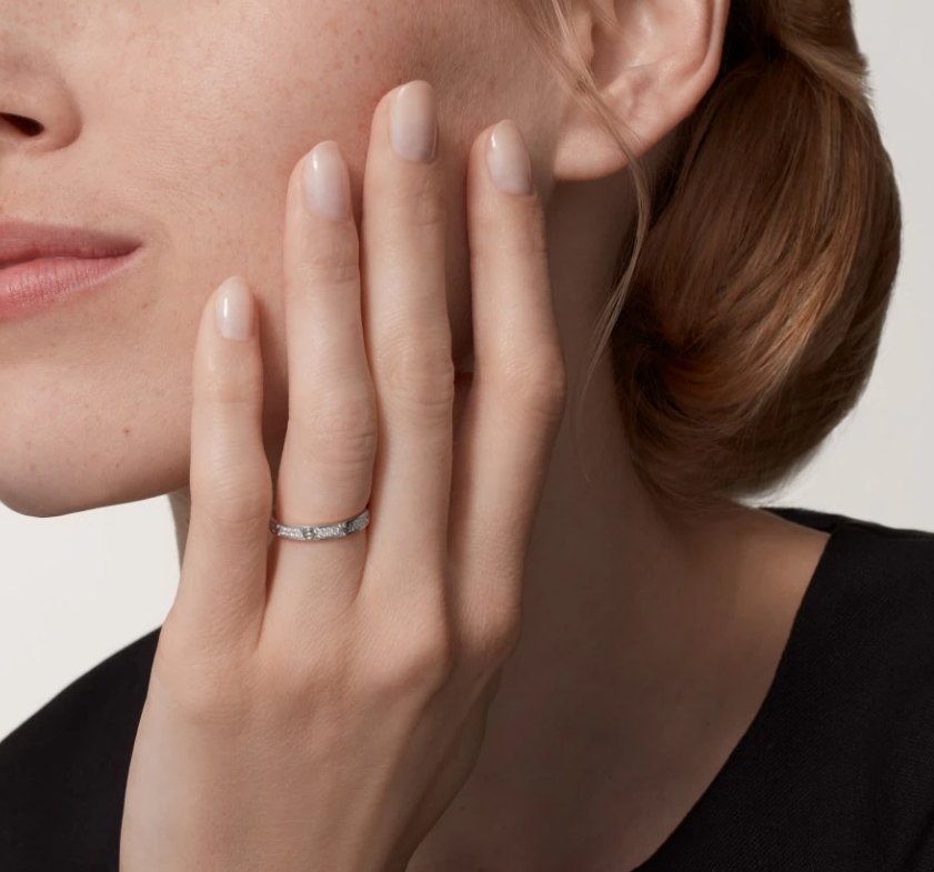 [Renovia Jewelry]LOVE RING 2.6mm-wide full-diamond ring silver