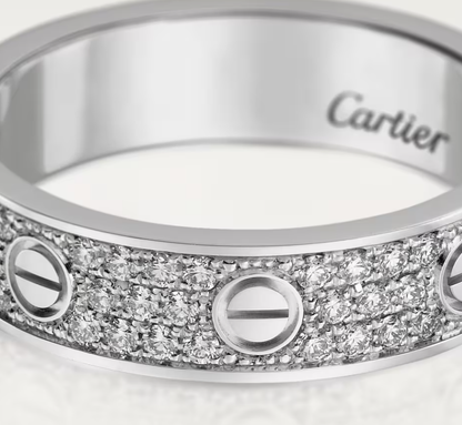 [Renovia Jewelry]LOVE RING 4mm-wide full-diamond ring silver