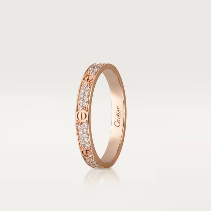 [Renovia Jewelry]LOVE RING 2.6mm-wide full-diamond ring Rose Gold