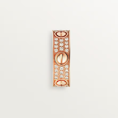 [Renovia Jewelry]LOVE RING 6.5mm-wide full-diamond ring Rose Gold