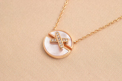 [Renovia Jewelry]JEUX DE ROSE GOLD DIAMOND NECKLACE