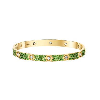 [Renovia Jewelry]2026 PAVE GEMSTONE LOVE BRACELET 6.1MM 10 DIAMONDS