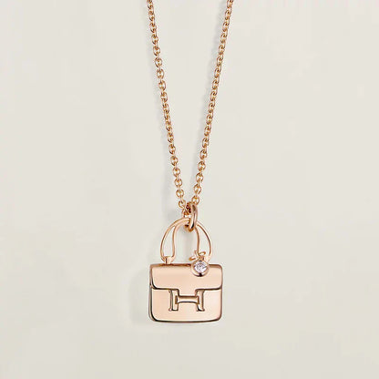 [Renovia Jewelry]AMULETTE PEDANT ROSE GOLD NECKLACE