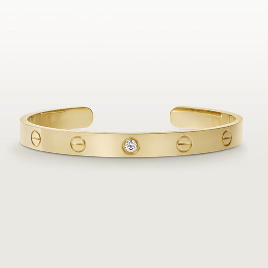 [Renovia Schmuck]LOVE ARMBAND 6.1MM 1 DIAMANT OFFENER ARMBREIF