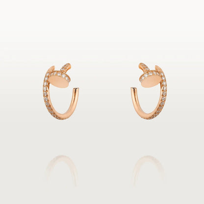 [Renovia Jewelry]JUSTE EARRINGS 12.75MM PINK GOLD DIAMOND