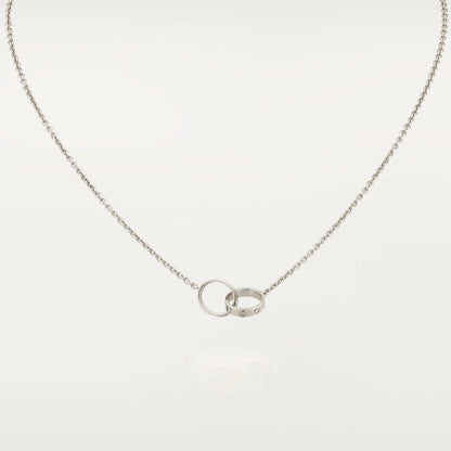 [Renovia Jewelry]LOVE NECKLACE PINK GOLD AND SILVER