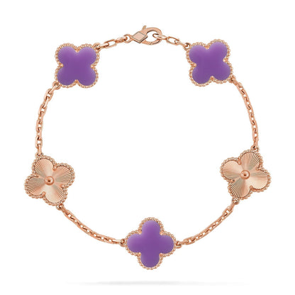 [Renovia Jewelry]CLOVER 5 MOTIF LIGHT PURPLE BRACELET COLLECTION