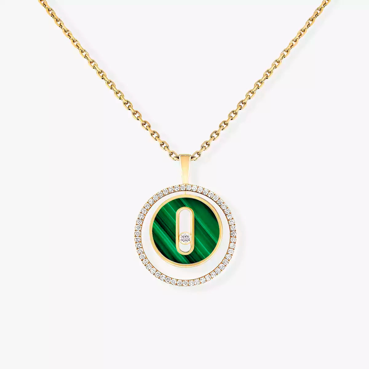 [Renovia Jewelry]Lucky Move Diamond Necklace in Rose Gold and White Mother-of-Pearl