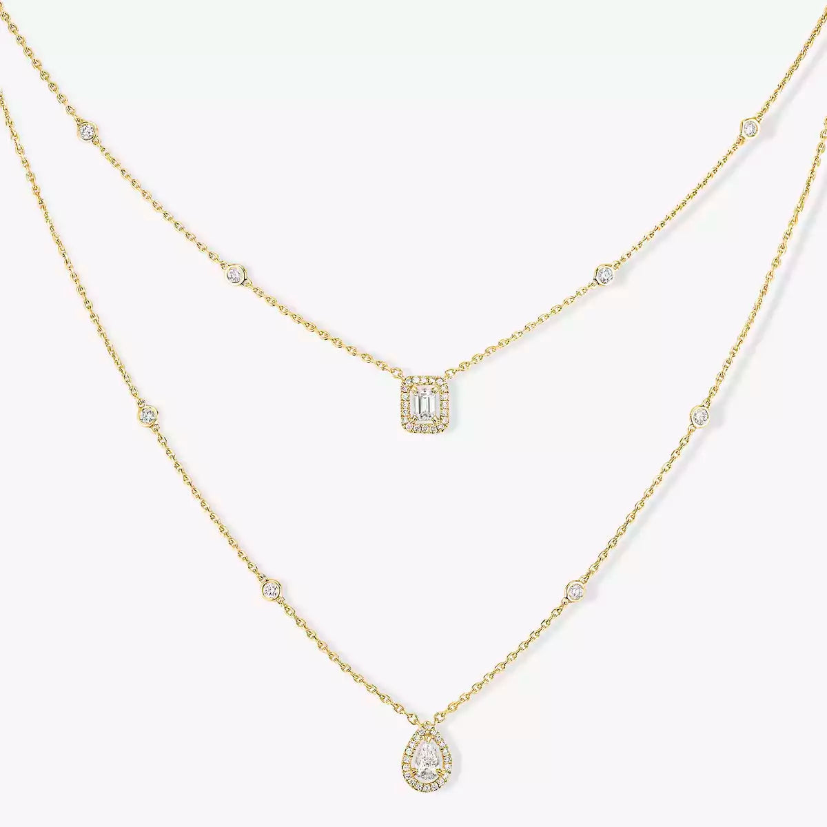 [Renovia Jewelry]Diamond Necklace My Twin 2 Rows