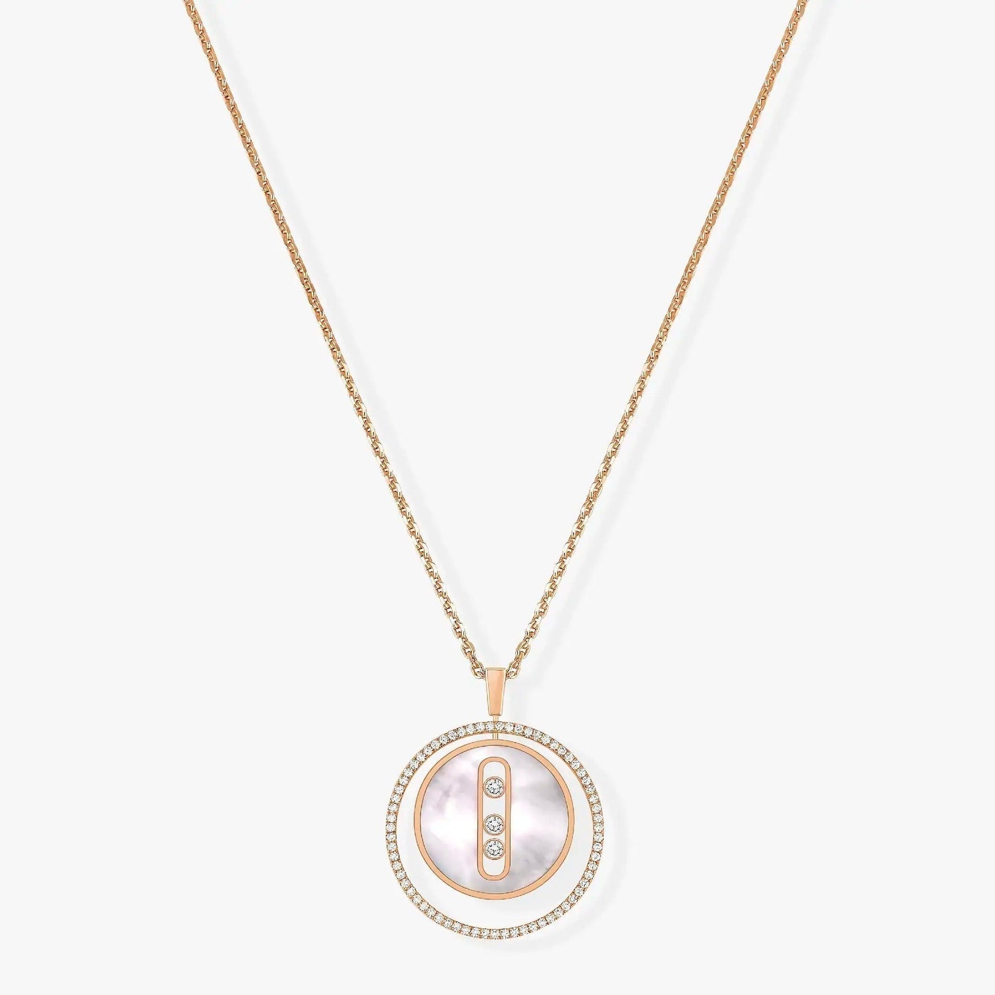 [Renovia Jewelry]LUCKY MOVE MM NACRE BLANCHE DIAMOND NECKLACE