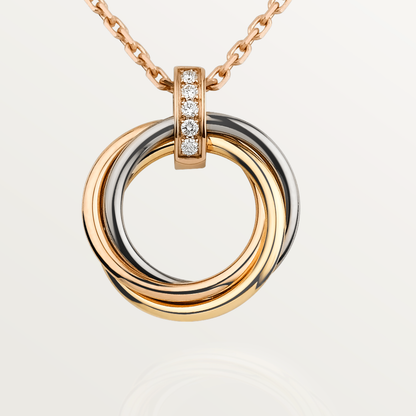 [Renovia Jewelry]TRINITY NECKLACE GOLD  DIAMONDS
