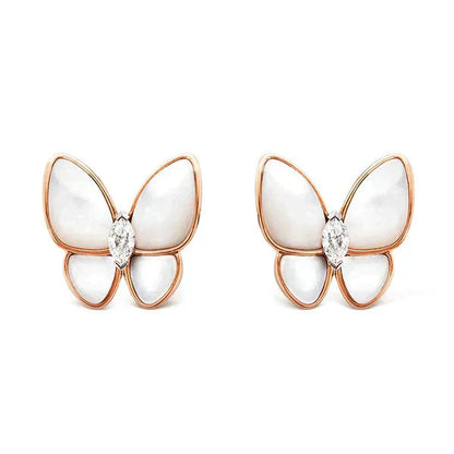 [Renovia Jewelry]BUTTERFLY MOP DIAMOND EARRINGS