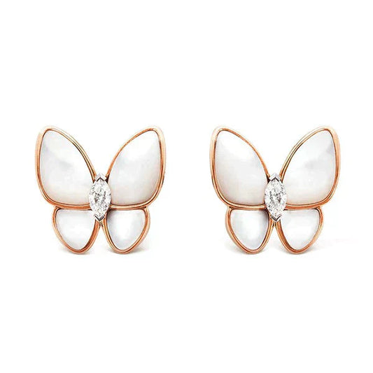 [Renovia Jewelry]BUTTERFLY MOP DIAMOND EARRINGS