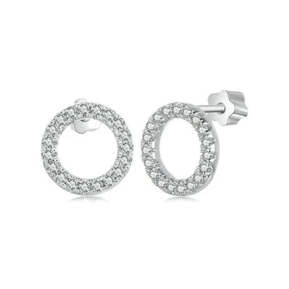 Forever Clear Moissanite Kreisrunde Ohrstecker