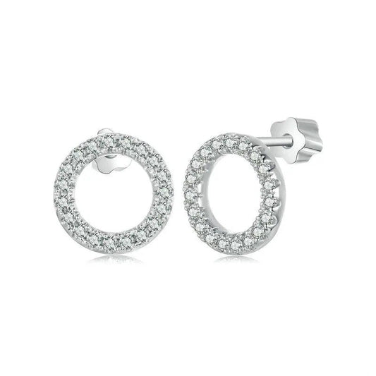 Forever Clear Moissanite Kreisrunde Ohrstecker