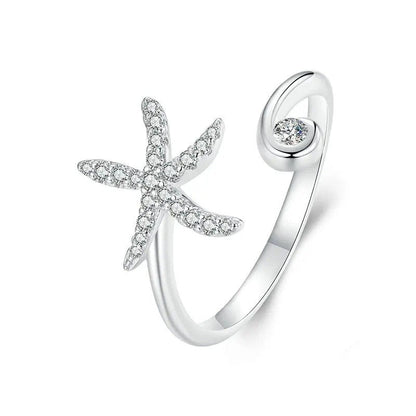 Einfacher Seestern Verstellbarer Ring