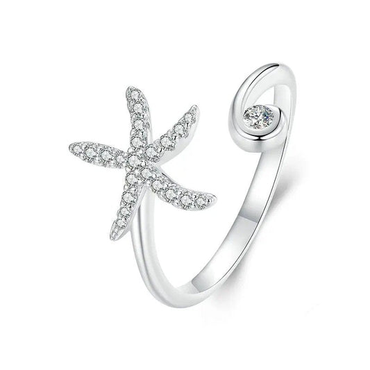 Einfacher Seestern Verstellbarer Ring