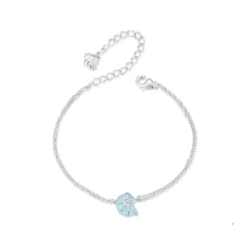 Blaue Muschel-Kettengliederarmbänder