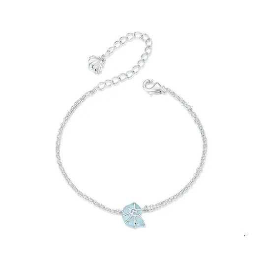 Blaue Muschel-Kettengliederarmbänder