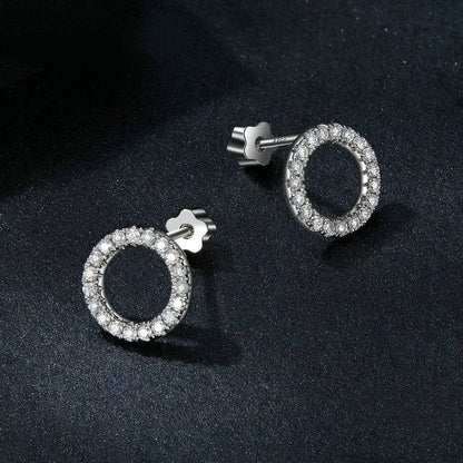 Forever Clear Moissanite Kreisrunde Ohrstecker