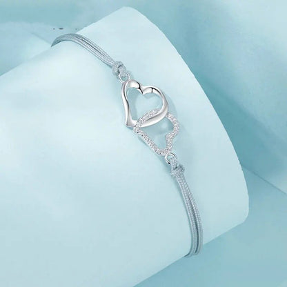 Zierliches Armband mit Seilgliedern in Grau für Frauen und Teenager-Mädchen