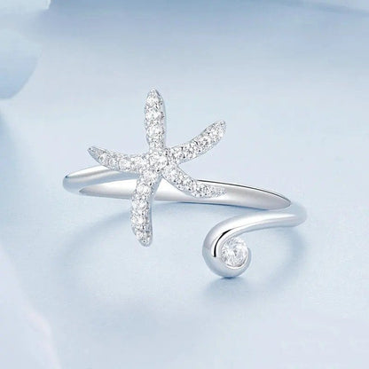 Einfacher Seestern Verstellbarer Ring