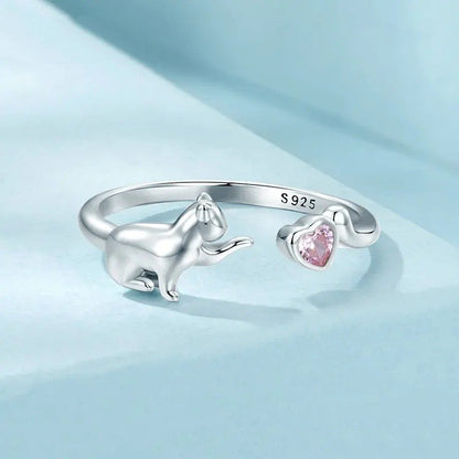 Niedliche Haustiere offener Ring Statement-Ring