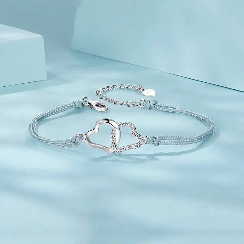 Zierliches Armband mit Seilgliedern in Grau für Frauen und Teenager-Mädchen