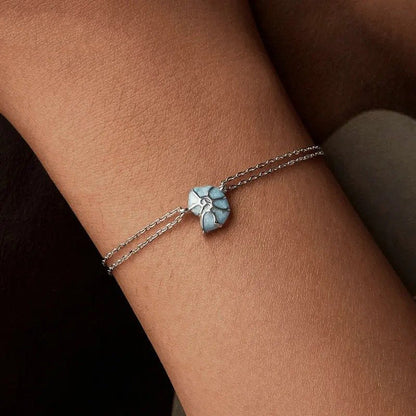 Blaue Muschel-Kettengliederarmbänder