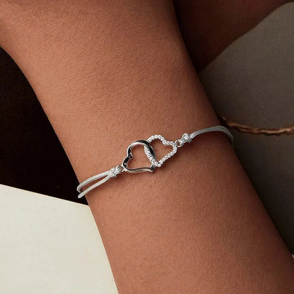Zierliches Armband mit Seilgliedern in Grau für Frauen und Teenager-Mädchen