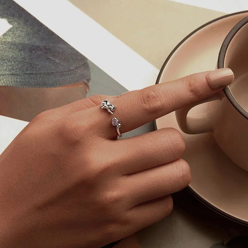 Niedliche Haustiere offener Ring Statement-Ring