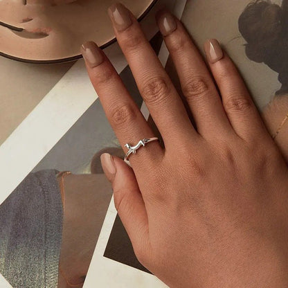 Wunderschöner offener Statement-Ring mit Haustierhund