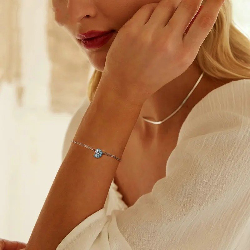 Blaue Muschel-Kettengliederarmbänder