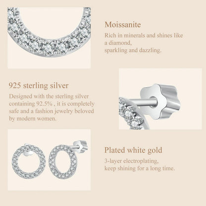 Forever Clear Moissanite Kreisrunde Ohrstecker