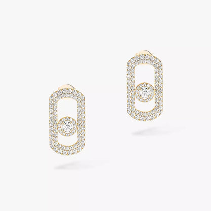[Renovia Jewelry]So Move Pave_-Set Diamond Earrings in Silver