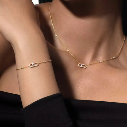 [Renovia Jewelry]Diamond Necklace Move Uno